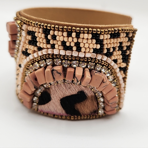 Beaded Cuff Bracelet NWOT - Picture 5 of 6